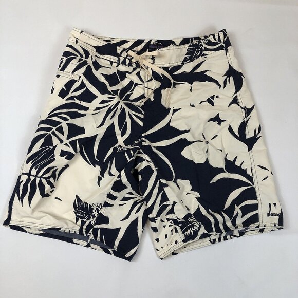 Patagonia Other - Patagonia Mens Wavefarer Blue Floral Board Shorts Size 32 10" Inseam 86556